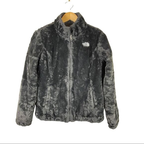 The North Face Black Puffer Jacket Women’s S Reversible Paint Splatter Workwear - Picture 10 of 10